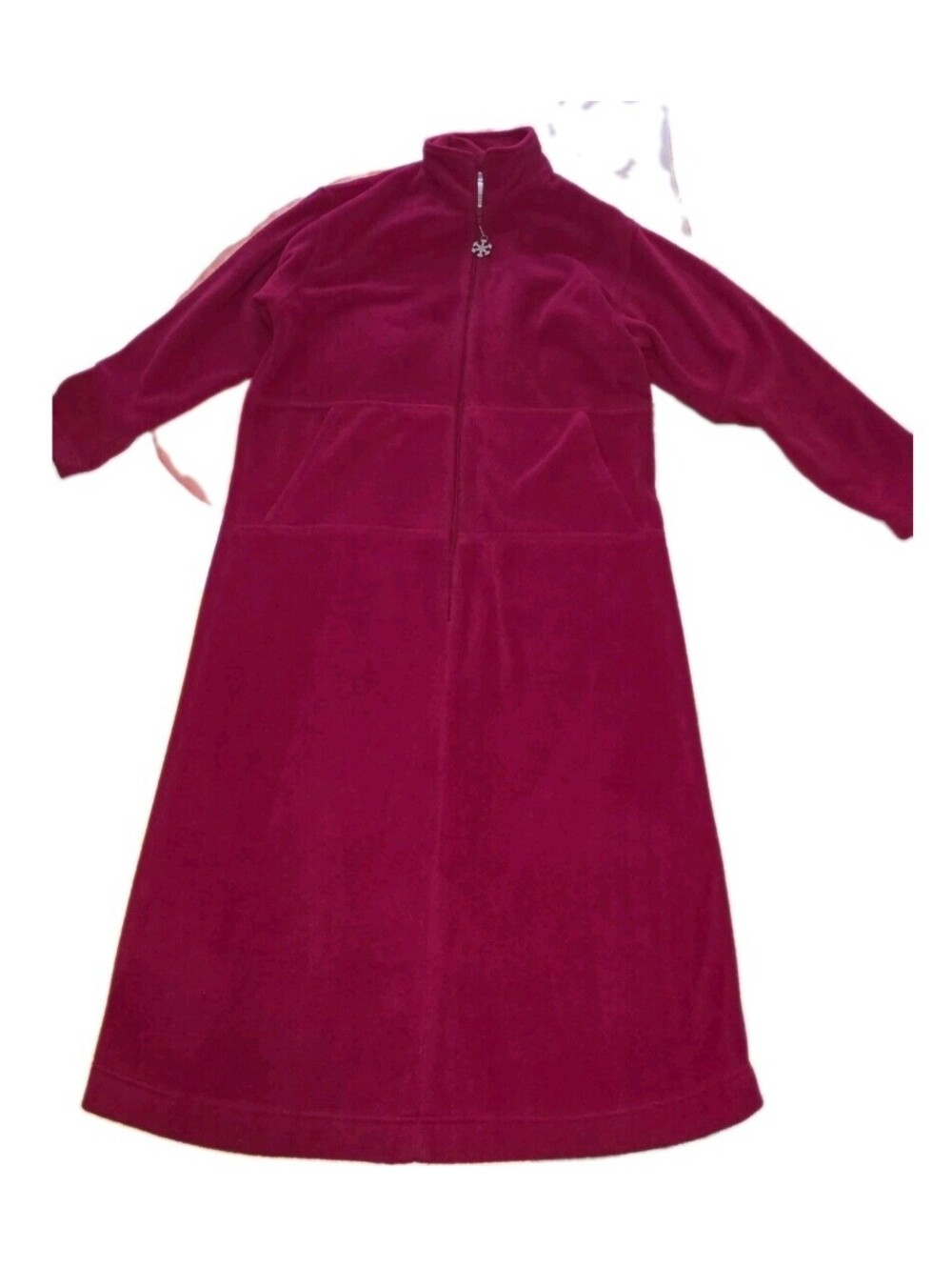 Delia's RED Fleece Zip Front Long Sleeve Dress